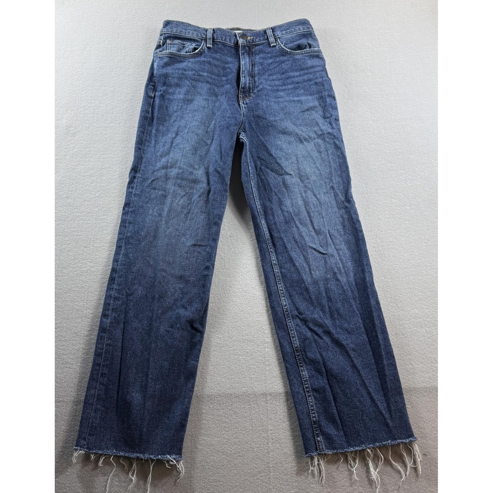 Hudson Jeans Womens 30 Blue Medium Wash Straight Leg Stretch Denim Casual 29x27